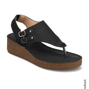 Journee Collection Black and Brown Sandals NWOT